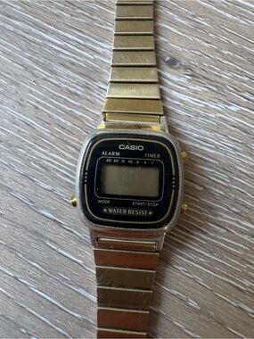 Casio women’s digital gold tone watch